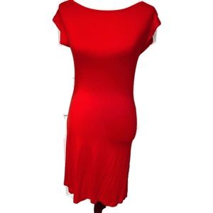 NEW COTTON THERAPY DRESS RED MINI SHEATH BODYCON Size S